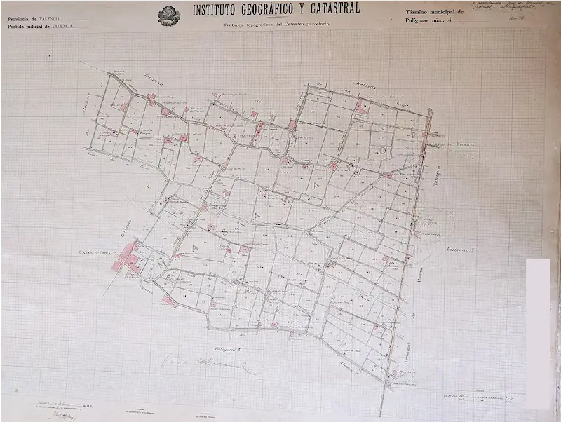 Old cadastral maps of Alboraya.