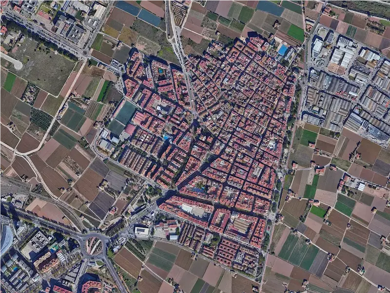 Satellite image of Alboraya.