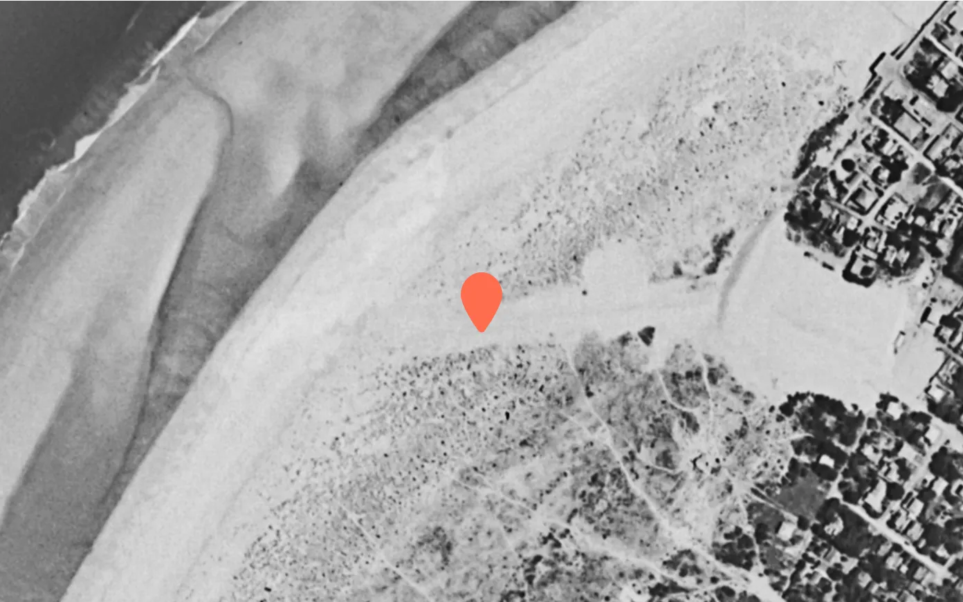 Aerial photo of the Le Signal Hotel location in 1964